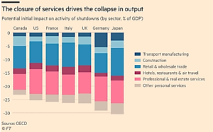 The Closure of Services Drives the Collapse in Output