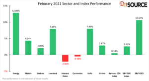February 2021 Sector and Index Performance